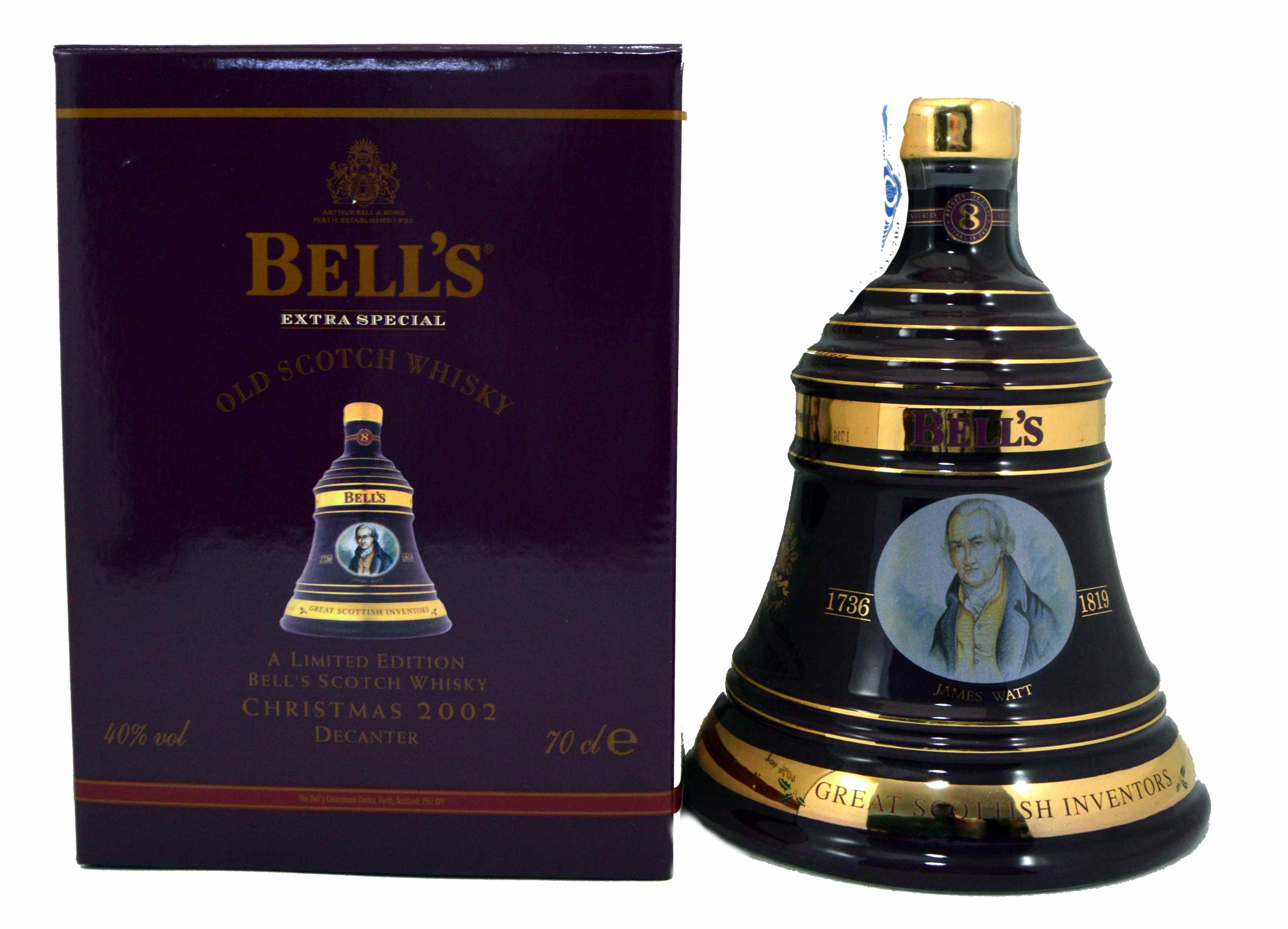 Wine Vins Bell's Whisky James Watt Decanter